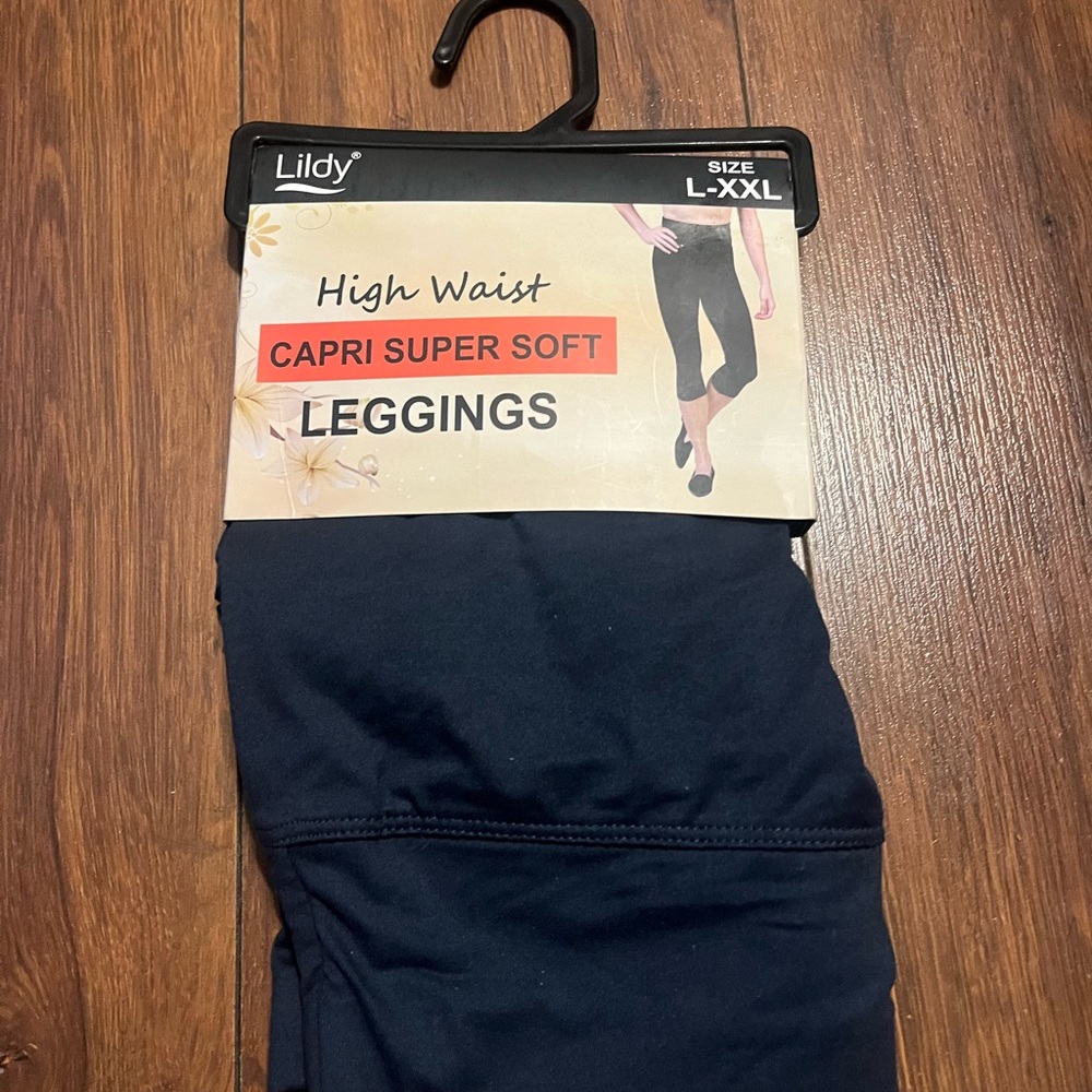 Lildy High Waist Navy Leggings